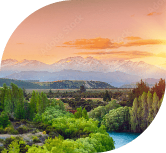 Sunrise over a river